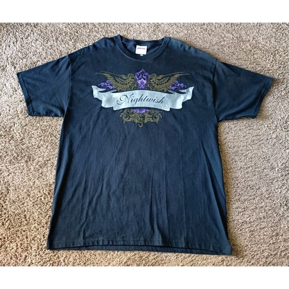 Vintage Nightwish Band Graphic T-shirt Men's Size Large Black